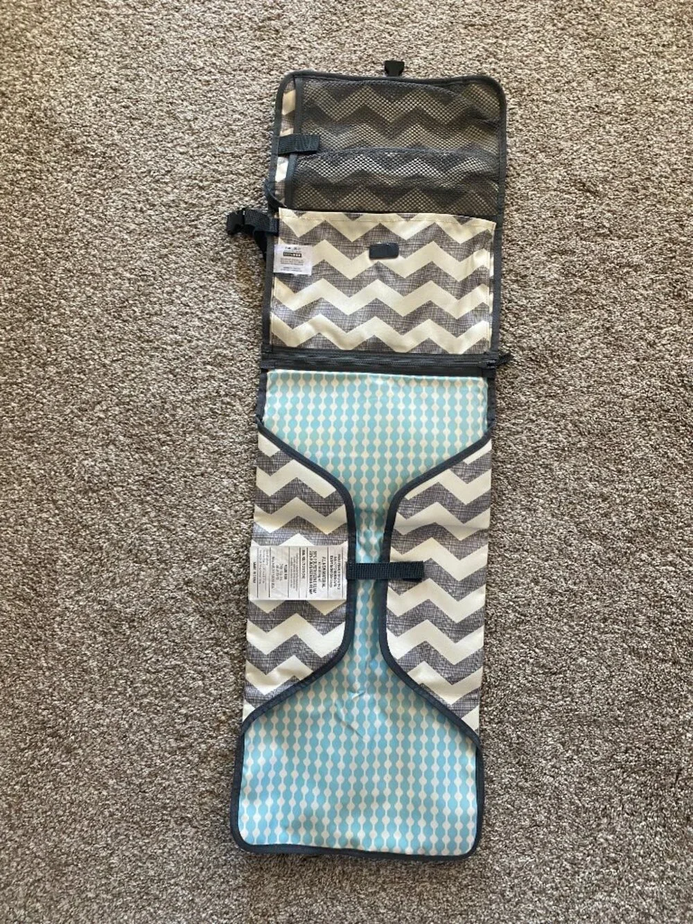 Skip Hop Portable Baby Changing Pad Pronto Grey Melange Pockets Travel Outdoor